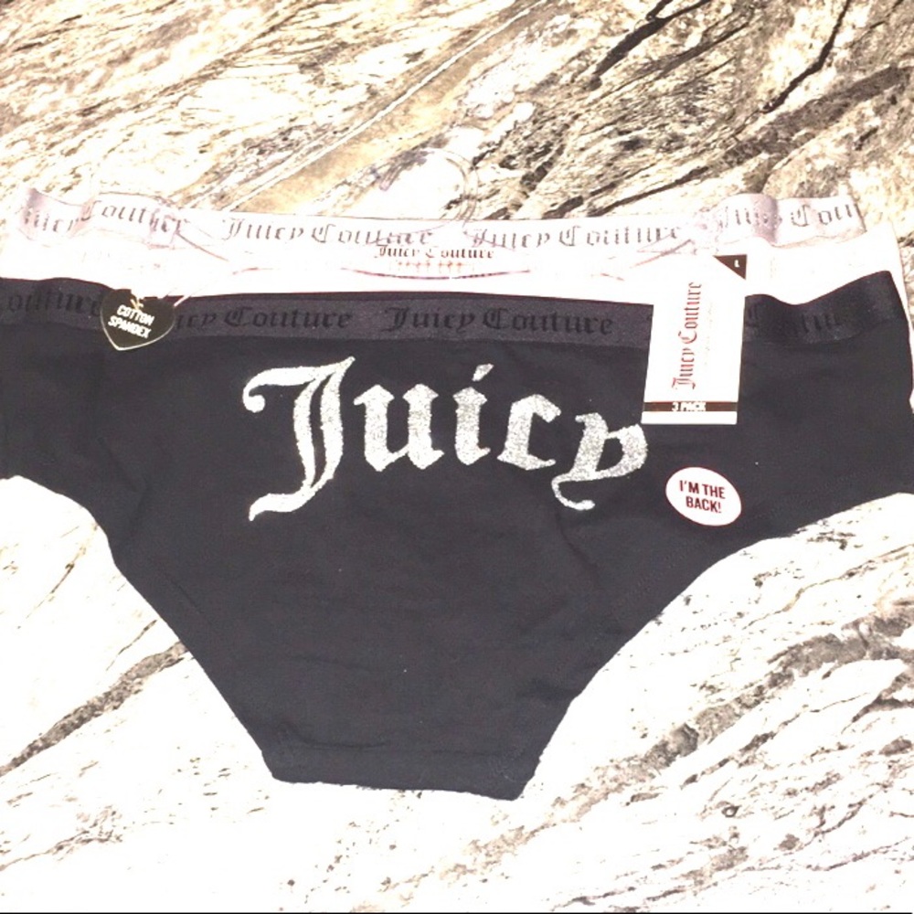 3 Juicy Couture Cotton Spandex Underwear L
